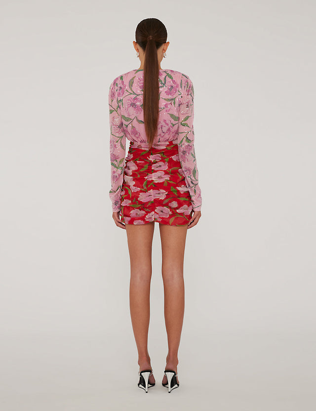 ROTATE Birger Christensen - Printed Mini Ls Dress