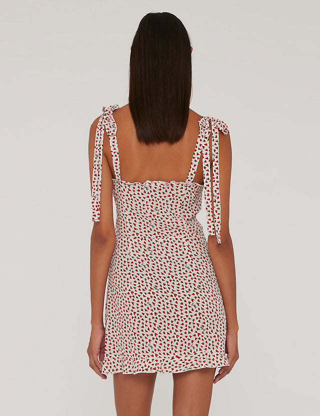 ROTATE Birger Christensen - Printed Mini Ruffle Dress